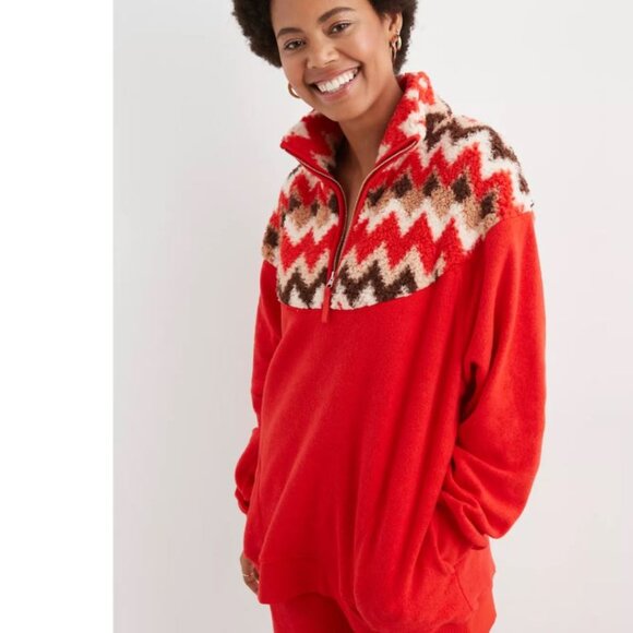 Aerie Hometown Quarter Zip Sweatshirt | S - Picture 2 of 8